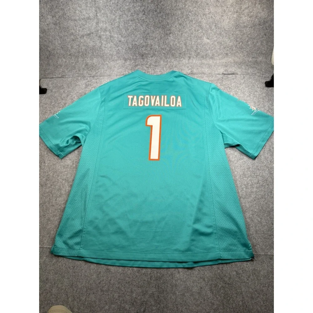 Miami Dolphins Nike On Field Jersey #1 Men's 3XL Aqua NFL Football